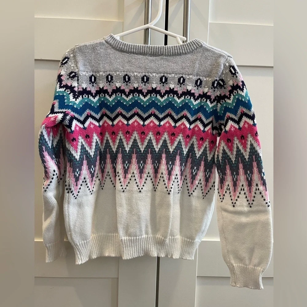 Gymboree XS (4) zip up fair isle sweater